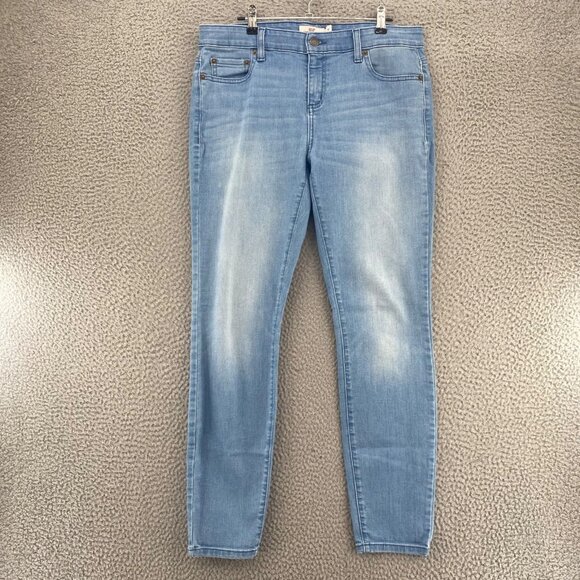 Vineyard Vines Jeans Womens 10 Blue Light Stone Wash Denim Skinny Stretch Casual - Picture 1 of 11